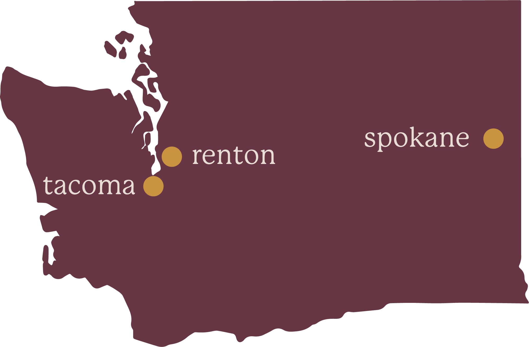 Washington State locations map